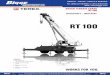 Terex RT100 Rough Terrain Crane - Bigge · PDF fileRT100 ROUGH TERRAIN CRANE RT100 ... Load Chart – 27 ft ... 1,600. 12 RT100. RANGE DIAGRAM – MAIN BOOM With Jib, 27 ft offset
