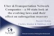 Uber &Transportation Network Companies the evolving · PDF fileUber &Transportation Network Companies –a 50 state look at the evolving laws and their effect on subrogation recovery