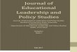 Journal of Educational Leadership and Policy Studies · PDF fileFred C. Lunenburg Sam Houston State University ... Manuscripts should be sent to Dr. Olcay Yavuz, Editor-in Chief, Journal