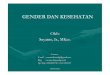 GENDER DAN KESEHATAN - · PDF fileIKM/Sosiologi 12 Contoh kaitan keyakinan gender dg ketidakadilan gender Keyakinan Gender Bentuk Ketidakadilan Gender Perempuan : lembut dan bersifat
