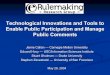 Technological Innovations and Tools to Enable Public ... · PDF fileEnable Public Participation and Manage Public Comments ... past & present tense, ... Simple patterns can recognize