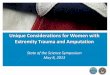 Unique Considerations for Women with Extremity Unique Considerations for Women with Extremity Trauma and Amputation ... –Lower limb wore ... Assessment of Lower Limb Amputees and