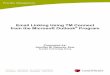 Email Linking Using TM Connect from the Microsoft · PDF fileEmail Linking Using TM Connect from the ... - 1 - Email Linking Using TM Connect from the Microsoft® Outlook ... within