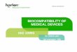 BIOCOMPATIBILITY OF MEDICAL DEVICES ISO 10993 device may... · BIOCOMPATIBILITY OF MEDICAL DEVICES ISO 10993 Dr. Oded Laor QA manager HBI. ... OECD Principles of GLP No 1: OECD Principals