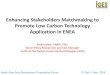Enhancing Stakeholders Matchmaking to Promote Low · PDF fileEnhancing Stakeholders Matchmaking to Promote Low Carbon ... Sites Amul Verka Delta Jagdish ... Obstacle to promote low