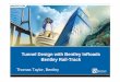 E8 - Tunnel Design with Inroads - · PDF file2 Why use Rail Track in Tunnel design? Bentley Rail Track provides specialized tools for rail geometry creation and data manipulation •