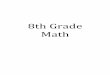 8th Grade Math - Richland Parish School Board core standards/cc... · 8th Grade Math. Chapter 2: LEAP ... The suggested testing times for the Grade 8 LEAP Mathematics test listed
