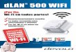 dLAN 500 WiFi -   · PDF fileWi-Fi en todas partes! dLAN® 500 WiFi. Modem Router Highlights: • Por fin, recepción Wi-Fi en todas las habitaciones. Rápido y