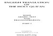 English Translation of the Holy Quran with Arabic Text and ... · PDF fileEnglish Translation of the Holy Quran with Arabic Text and Transliteration (Part 1) -- Author: Maulana Muhammad