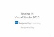 Visual Studio 2010 Unit Testing - Scrum, Team Foundation ... · PDF fileBasic structure of a Visual Studio unit ... –All values in collection x exist in collection y 21. ... –LINQ