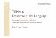 TEMA 6 Desarrollo del Lenguaje - rua.ua.esrua.ua.es/dspace/bitstream/10045/27895/1/TEMA_6_DESARROLLO_DE… · Dominio de la morfología verbal y nominal