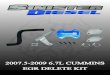 2007.5-2009 6.7L CUMMINS EGR DELETE · PDF file6.7L Cummins EGR Delete PACKING LIST: QTY. 1 2 1 1 2 4 2 2 2 Description Blue Intake Block O˚ Exhaust Block O˚ Support Bracket Coolant
