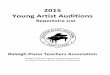 2015 Young Artist Auditions - Raleigh Piano  · PDF file2015 Young Artist Auditions REPERTOIRE LIST ... Bastien Mexican Fiesta ... Gillock Collected Short Lyric Pieces: