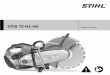 STIHL TS 410, 420 - gemos.rs · PDF fileTS 410, TS 420 Srpski 5 Brusni sekač, ležaj vretena Besprekorni ležaj vretena obezbeđuje precizno rotaciono kretanje bez bacanja i odstupanja