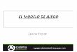EL MODELODE JUEGO - mastercede.commastercede.com/wp-content/uploads/2017/02/4_EL-MODELO-DE-JUE… · Diseño del modelo de juego. ... elementos del juego en “constelaciones” 