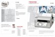 B-852 - Store Automation and Barcode Printing Industrial Printer... · The B-852 printer can be extended with various ... 2D Codes Data Matrix, PDF 417, Maxicode, QR ... info@toshibatec.co.uk