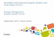 Mondelēz International Supplier Quality and Food Safety …/media/MondelezCorporate/uploads/... · Mondelēz International Supplier Quality and Food Safety Forum ... Allergens and