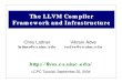 The LLVM Compiler Framework and Infrastructurellvm.org/pubs/2004-09-22-LCPCLLVMTutorial.pdf · vRuchira Sasanka vAnand Shukla ... LLVM Compiler System nThe LLVM Compiler Infrastructure