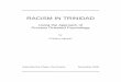RACISM IN TRINIDAD - Process Work · PDF filewilling to engage with me in addressing racism. ... and hopefully a contribution to addressing racism in Trinidad. ... India, and China
