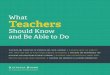 What Teachers Should Know and Be Able to Doaccomplishedteacher.org/wp-content/uploads/2016/12/NBPTS-What-T… · Preface 5. should teachers know and be able to do?” Hence, the standards