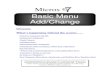 Basic Menu Add/Change - CTCR Solutionscolescr.com/images/Programming_Help.pdf · Micros Basic Menu Add/Change Glossary What’s happening behind the scenes . . . ... Menu Item –