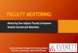 FACULTY MENTORING - Everett Community College · PDF fileFACULTY MENTORING: Mentoring New Adjunct Faculty to Improve Student Success and Retention ... • Accessibility: Landing Page,