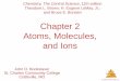 Chapter 2 Atoms, Molecules, and Ions - Start Here. · PDF fileChapter 2 Atoms, Molecules, and Ions John D. Bookstaver. St. Charles Community College. Cottleville, MO. Chemistry, The