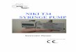 NIKI T34 SYRINGE PUMP - Frank's Hospital  · PDF fileNIKI T34 SYRINGE PUMP Instruction Manual Ref.: 100-090SS Edition June 2008 0473