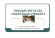 PROJEKTOKTATÁS PEDAGÓGIAI PROJEKT - szamk.hu · PDF fileProjekt A projectumlatin szó, tervet, tervezetet, javaslatot jelent. A projektívkifejezés: vetítés, (kivetítés) Projektál: