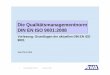 Die Qualitätsmanagementnorm DIN EN ISO 9001: · PDF file3 Grundlagen QM WS 2015 Jean-Pierre Noel ISO 9001 ISO 9004 ISO 19011 ISO 9000 ISO 9001 :2008 ISO 9004 :2009 ISO 19011 : 2002