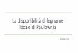 La disponibilità di legname locale di Paulownia ed i suoi ... · PDF fileFINALITÀ DEL CENSIMENTO 1. Quantificare un ordine di grandezza del materiale disponibile e la sua localizzazione