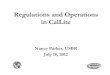 Operations and Regulations in CalLite - California · PDF fileOther Regulations QWEST (SJR near Jersey Point) Enter your own set of flow constraints by month/wyt Old and Middle River