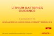 LITHIUM BATTERIES GUIDANCE - DHL - DHL · PDF fileJanuary 2018 . 2018 Lithium Batteries Regulations: Battery Types . Step 1 – What type of battery are you shipping? Lithium Ion Batteries