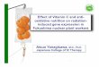 Effect of Vitamin C and anti- oxidative nutrition on ... · PDF file1 Atsuo Yanagisawa, M.D., Ph.D. Japanese College of IV Therapy Effect of Vitamin C and anti-oxidative nutrition