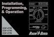 Installation, Programming, & Operation - Rain · PDF fileInstallation, Programming, & Operation ESP-4TM ESP-6TM ... Quick Reference Guide ... fill out the ESP-TM Controller Programming