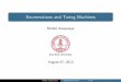 Enumerations and Turing Machines - pages.cs.wisc.edupages.cs.wisc.edu/~aanjneya/courses/cs154/lectures/lec11.pdf · Enumerations and Turing ... Instantaneous Descriptions of a Turing