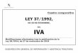 DEL IVA -  · PDF fileCuadro comparativo LEY 37/1992, DE 28 DE DICIEMBRE, DEL IVA Modificaciones efectuadas tras la publicación de la Ley 28/2014, de 27 de noviembre de 2014