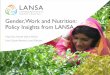 Gender, Work and Nutrition: Policy Insights from LANSAanh-academy.org/sites/default/files/LANSA panel.pdf · 19 July 2017 Gender, Work and Nutrition: Policy Insights from LANSA Nitya