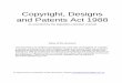 Copyright, Designs and Patents Act 1988 - Consolidated · PDF fileCompetition Act 1998 (Competition Commission) Transitional, Consequential and Supplem ental Provisions Order 1999,