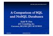 AA CompComparariissoonn ooff SSQLQL and NoSQLNoSQL …metadata-standards.org/Document-library/Documents-by-number/WG2... · AA CompComparariissoonn ooff SSQLQL and NoSQLNoSQL Databases