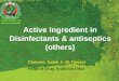 Antiseptics & Disinfectants - dnntest.iugaza.edu.psdnntest.iugaza.edu.ps/Portals/133/أ.صالح الطويل.pdf · Active Ingredient in Disinfectants & antiseptics (others) Chemist