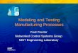 Modeling and Testing Manufacturing Processesapps1.eere.energy.gov/buildings/.../proctor-processes_boston2013.pdf · Process Modeling • Process models can be used in many ways to