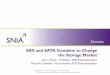 SAS and SATA Combine to Change the Storage  · PDF fileSAS . SATA . Port B SAS Connector Flip Side Accommodates both SAS & SATA Drives Pluggable