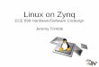 Linux on Zynq - Welcome to the GMU ECE Departmentece.gmu.edu/.../ECE/ECE699_SW_HW/S16/viewgraphs/ECE699_Linux… · Linux A clone of the ... Advantages of Linux on Zynq ... Challenges