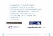 GOOD PRACTICE PRINCIPLES FOR SHARING INDIVIDUAL ... · PDF fileGood Practice Principles for Sharing Individual Participant Data from Publicly Funded Clinical Trials (Version 1) Page