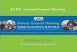 ECOE: Annual General Meeting · PDF fileECOE: Annual General Meeting Wed March 2nd 2016 Meeting Room,Stephens Scown Solicitors