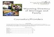 Wyoming Directory of Marriage and Family … Directory 8-1-10.pdf · Wyoming Directory of Marriage and Family ... Family Counseling Associates Patricia Boyer 1339 S. Mitchell St