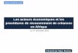Les acteurs économiques et les procédures de · PDF file... Un collectif de 114 PME dépose une plainte contre l’Etat au tribunal de Paris en raison du non-règlement de ... Togo
