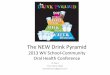 The NEW Drink Pyramid - · PDF file• The new Drink Pyramid is a . combination! – It includes the plate/bowl concept preferred by Americans in that it incorporates the visible cups