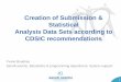 Creation of Submission & Statistical Analysis Data Sets · PDF fileCreation of Submission & Statistical Analysis Data Sets according to CDSIC recommendations Yvane Boudraa Sanofi-aventis,